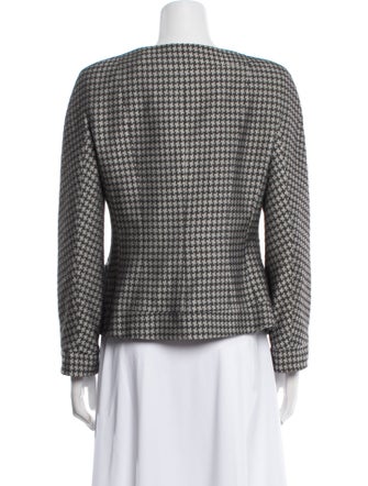 Giorgio Armani Wool Houndstooth Print Evening Jacket