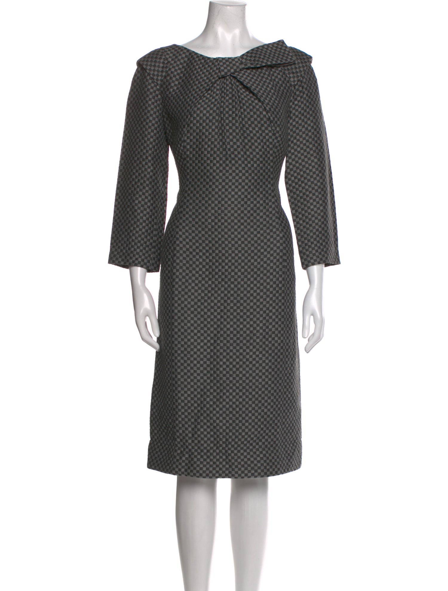 Giorgio Armani Polka Dot Print Knee-Length Dress