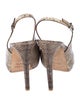 Giorgio Armani Snakeskin Animal Print Slingback Pumps