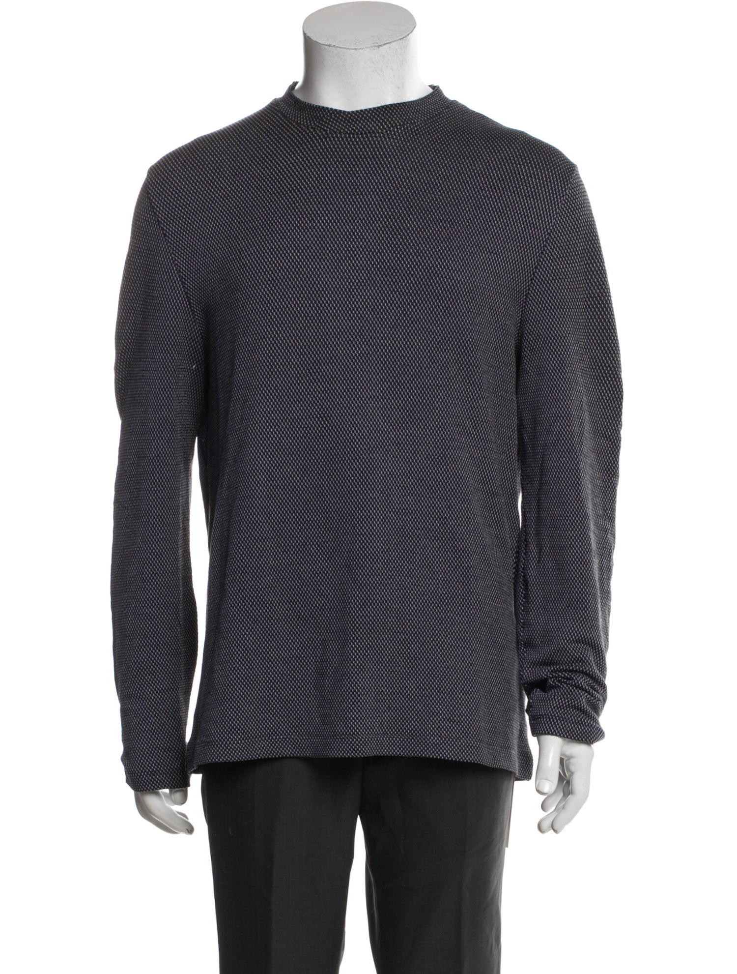 Giorgio Armani Mock Neck Long Sleeve T-Shirt