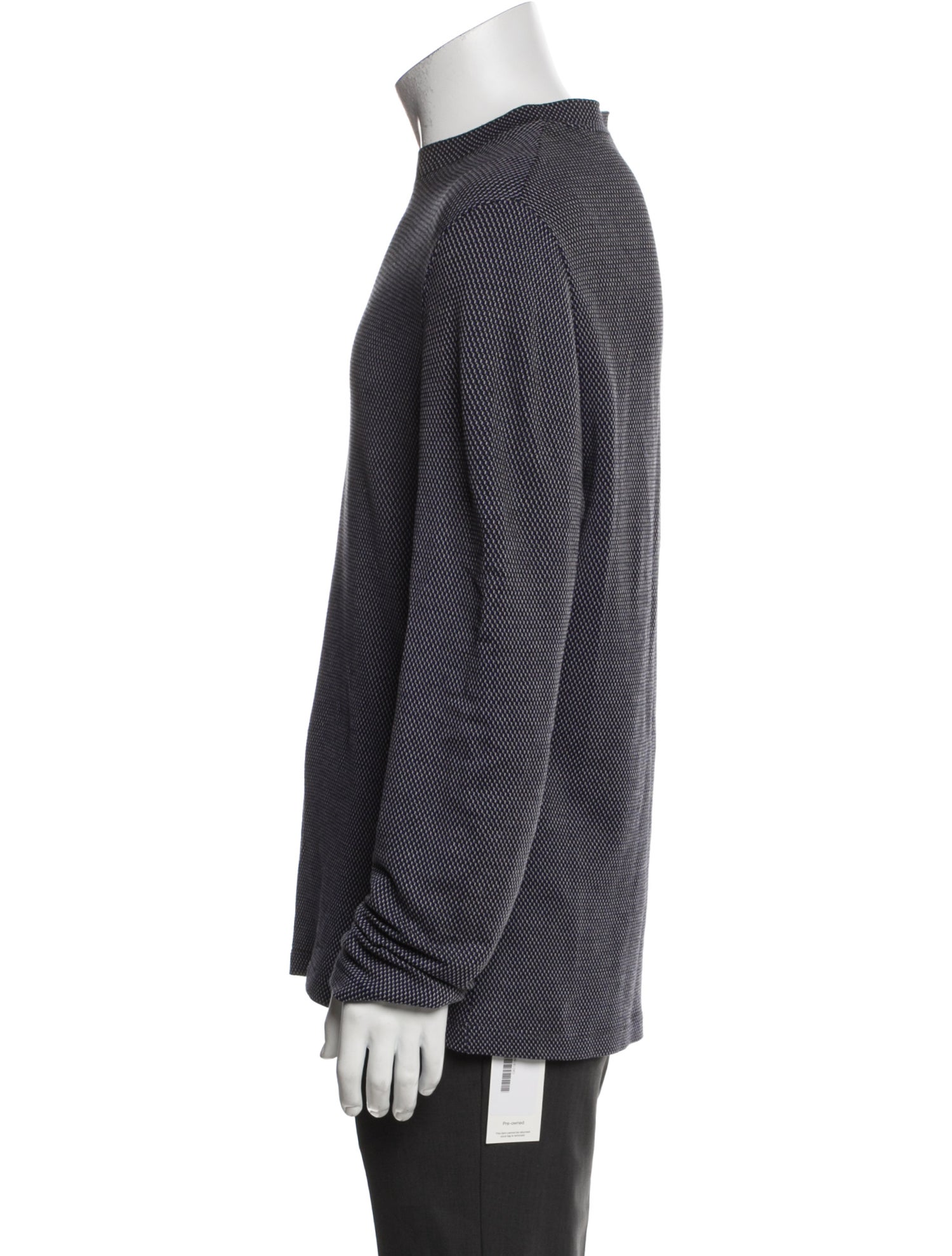 Giorgio Armani Mock Neck Long Sleeve T-Shirt