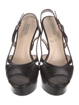Giorgio Armani Leather Slingback Pumps