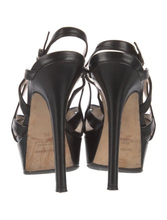 Giorgio Armani Leather Slingback Pumps