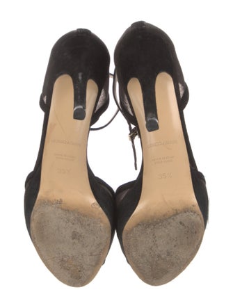 Giorgio Armani Suede D'Orsay Pumps