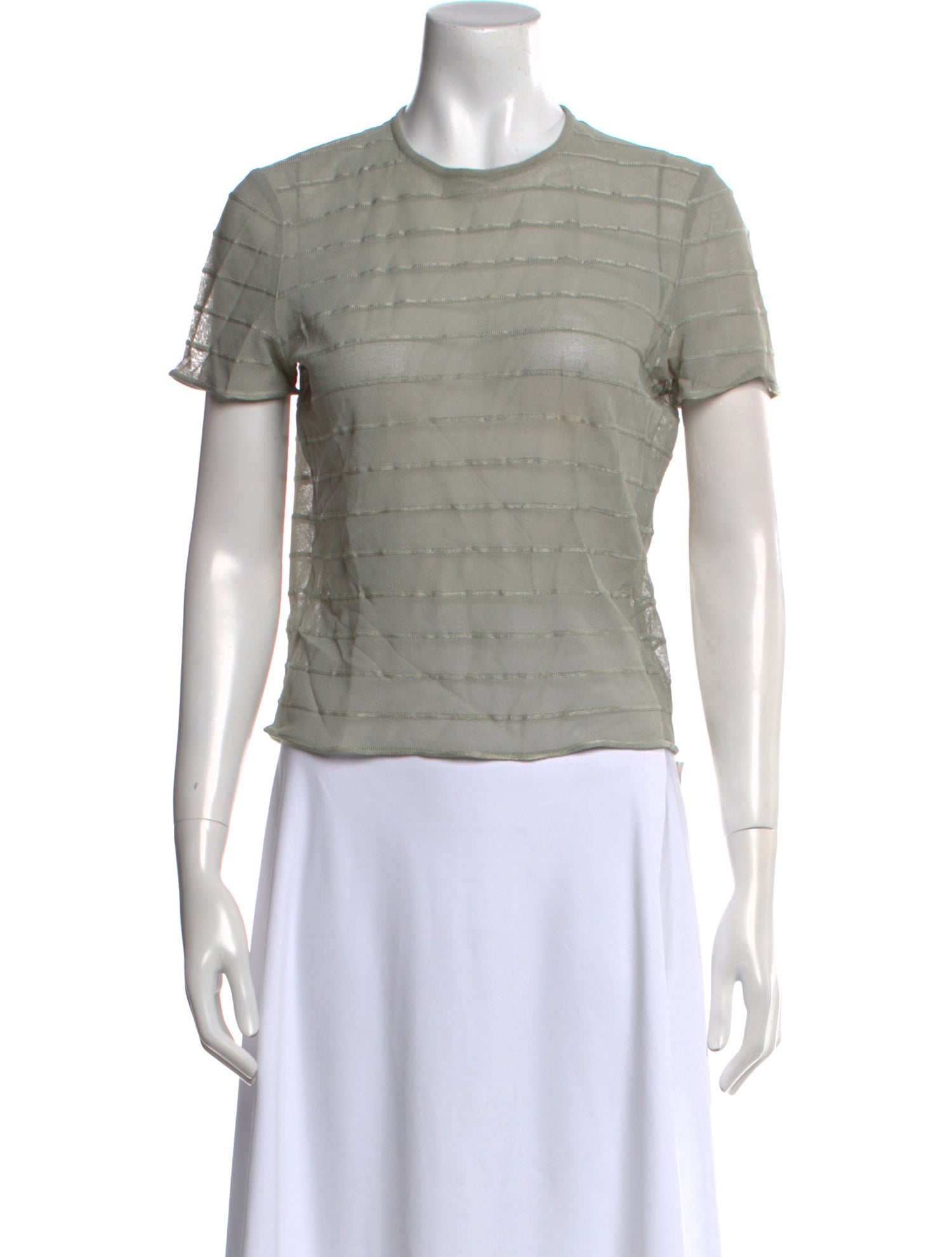 Giorgio Armani Striped Crew Neck T-Shirt