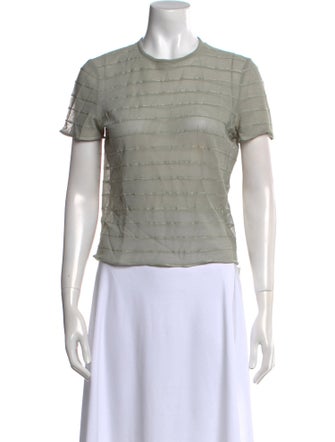 Giorgio Armani Striped Crew Neck T-Shirt