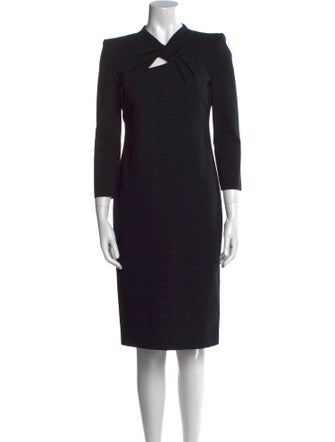 Giorgio Armani V-Neck Knee-Length Dress