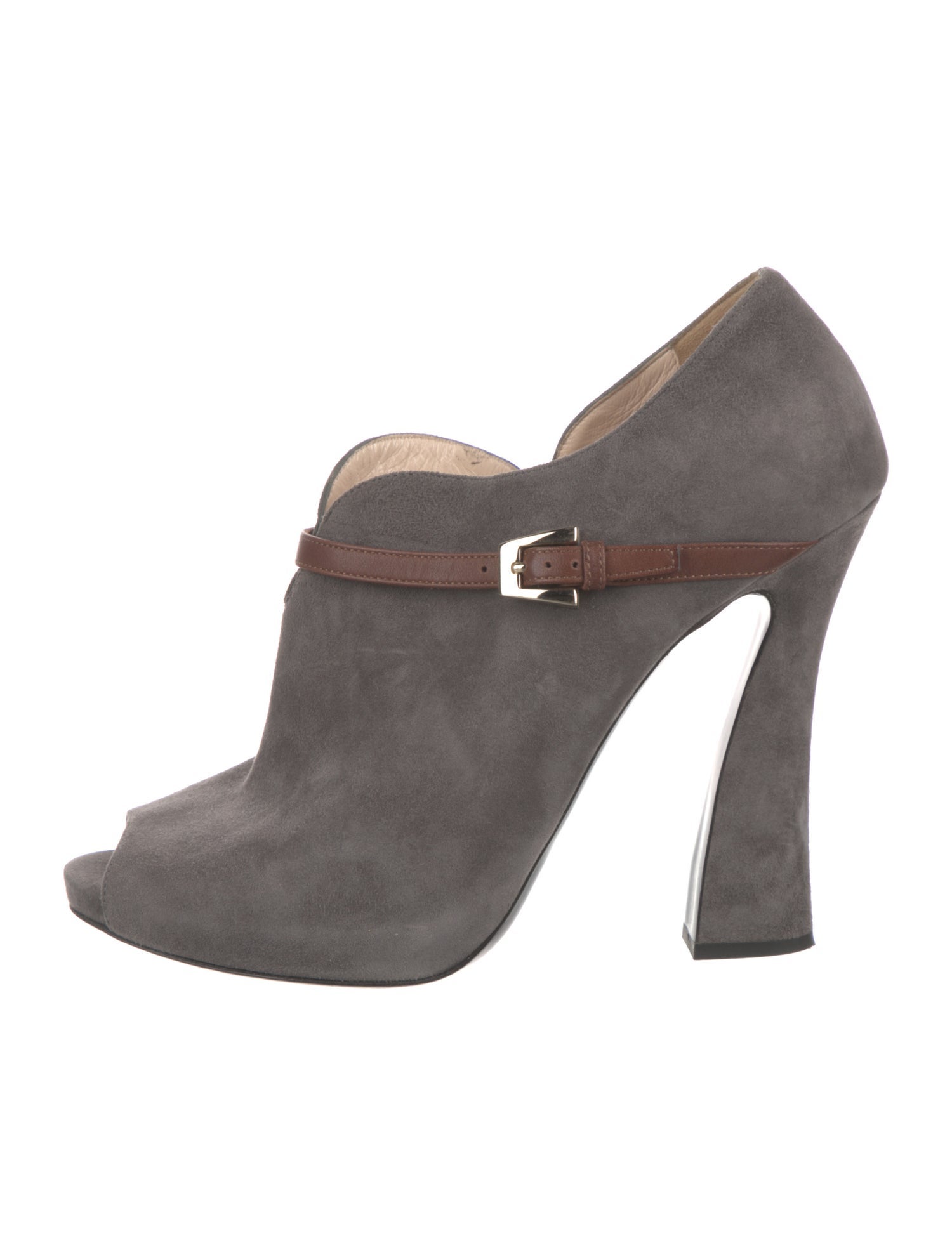 Giorgio Armani Suede Colorblock Pattern Mules