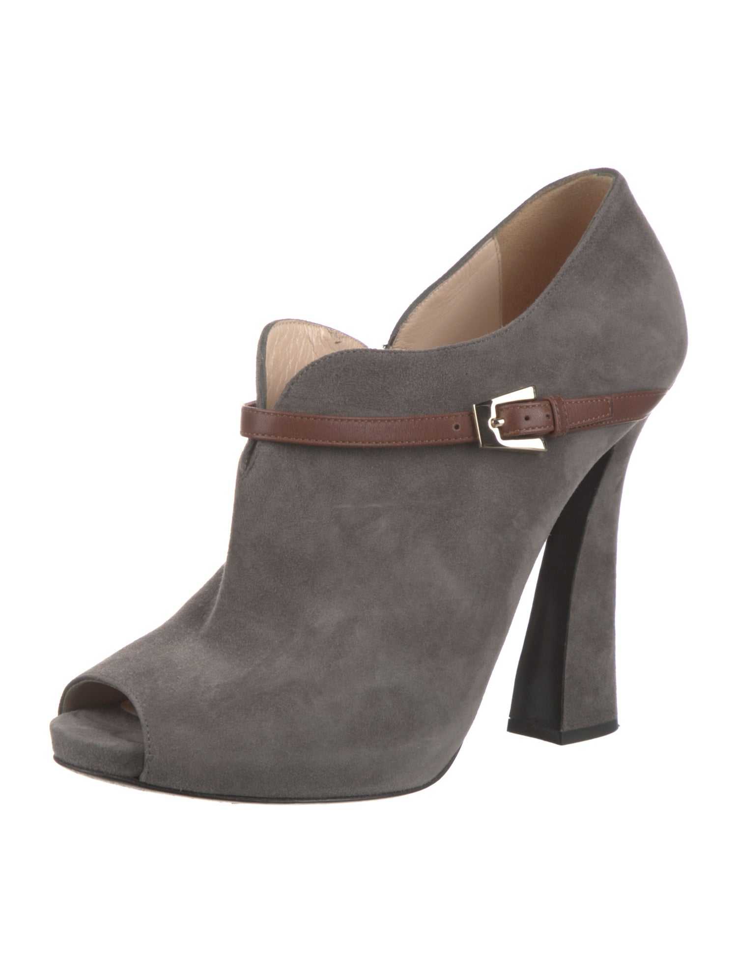 Giorgio Armani Suede Colorblock Pattern Mules