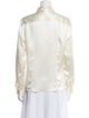 Giorgio Armani Silk Long Sleeve Button-Up Top