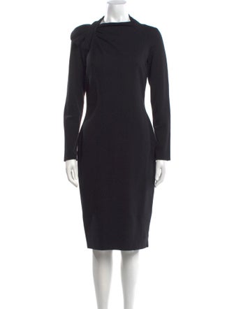 Giorgio Armani Scoop Neck Midi Length Dress