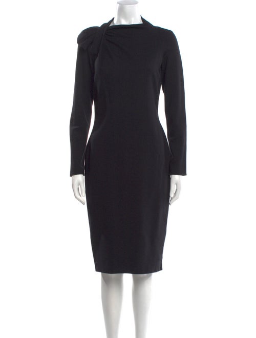 Giorgio Armani Scoop Neck Midi Length Dress