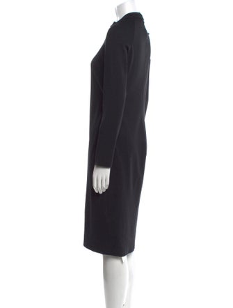 Giorgio Armani Scoop Neck Midi Length Dress