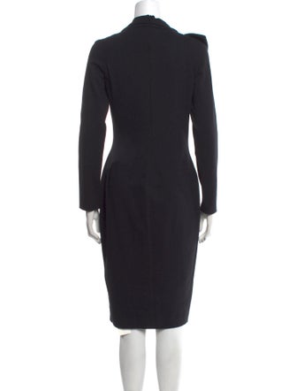 Giorgio Armani Scoop Neck Midi Length Dress