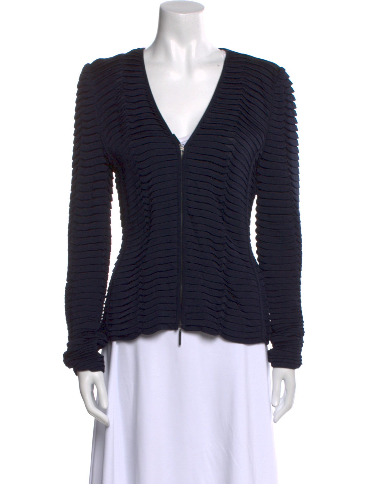 Giorgio Armani Striped V-Neck Top