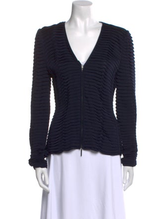 Giorgio Armani Striped V-Neck Top