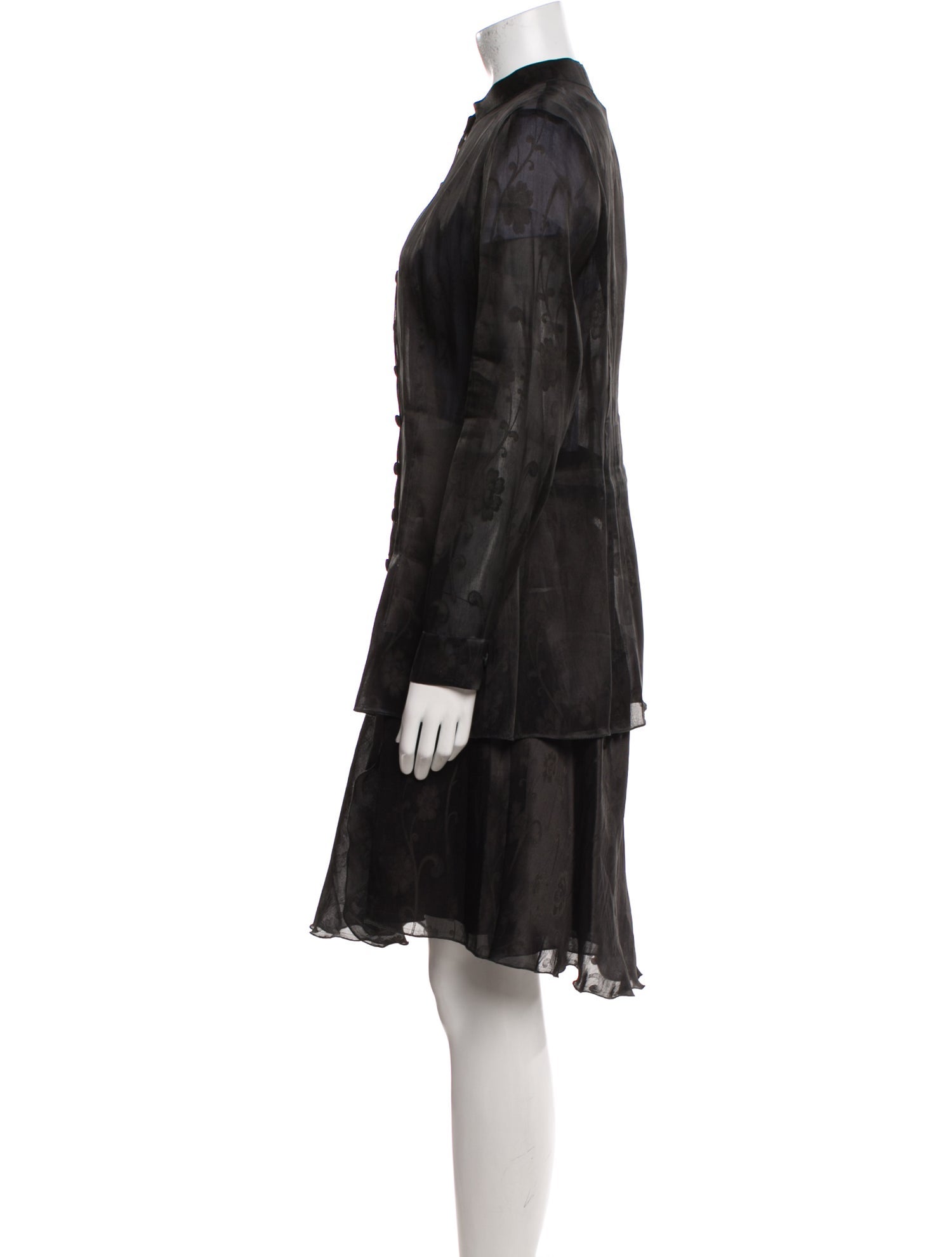 Giorgio Armani Silk Floral Print Skirt Set