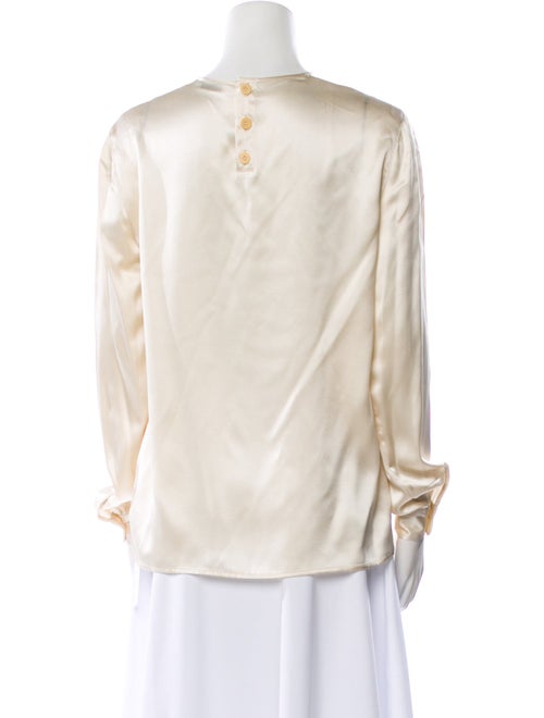 Giorgio Armani Silk Bateau Neckline Blouse