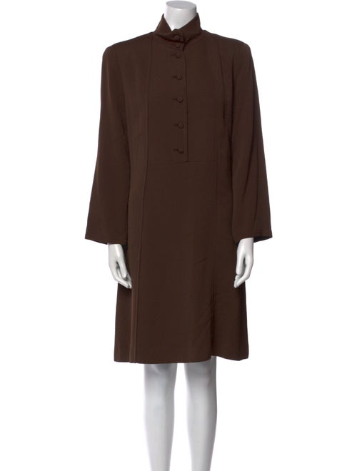 Giorgio Armani Mock Neck Knee-Length Dress