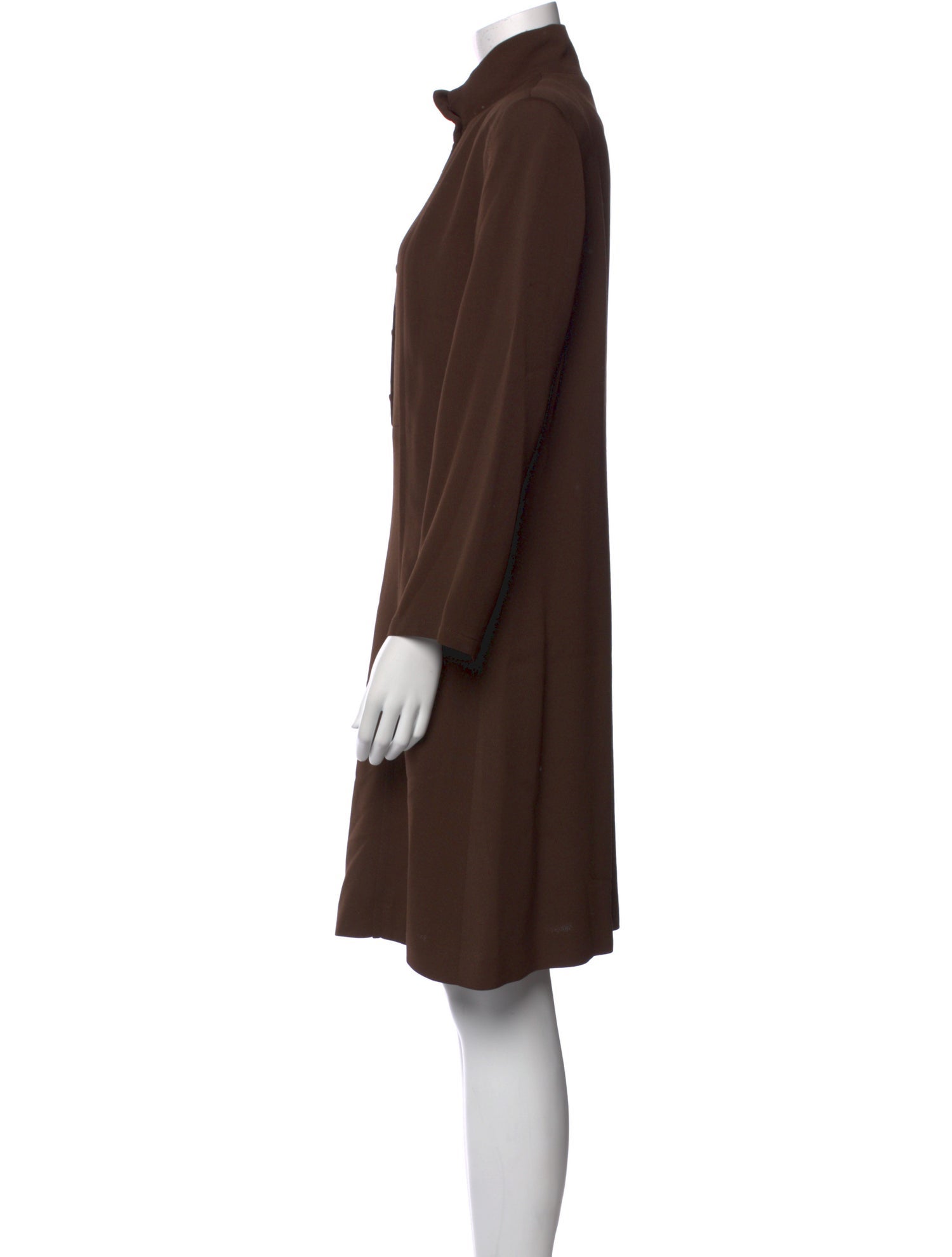 Giorgio Armani Mock Neck Knee-Length Dress