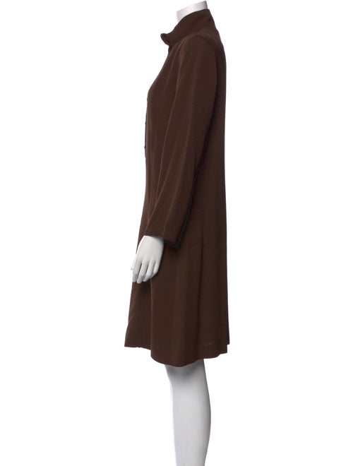 Giorgio Armani Mock Neck Knee-Length Dress
