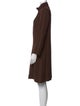 Giorgio Armani Mock Neck Knee-Length Dress