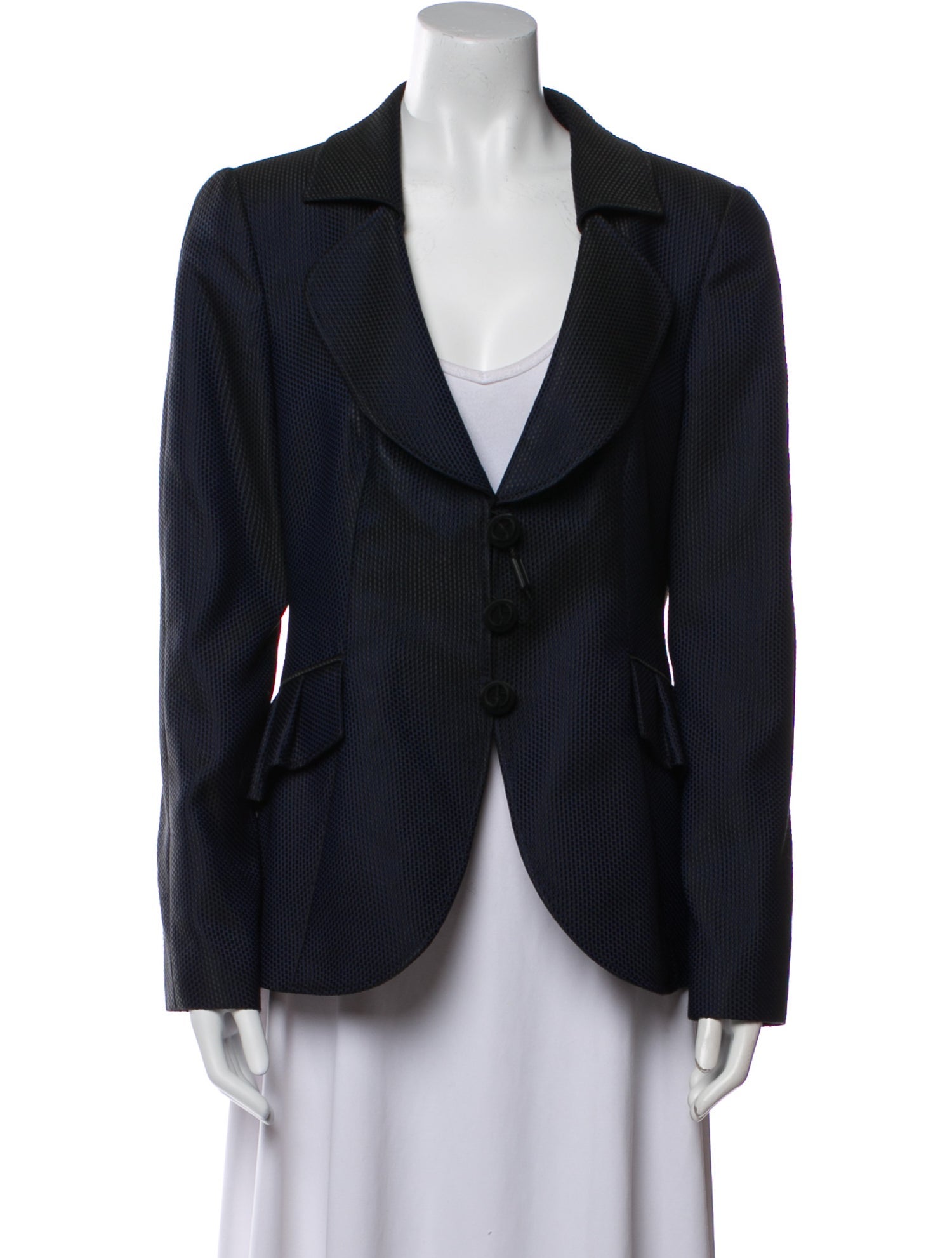 Giorgio Armani Plaid Print Blazer w/ Tags