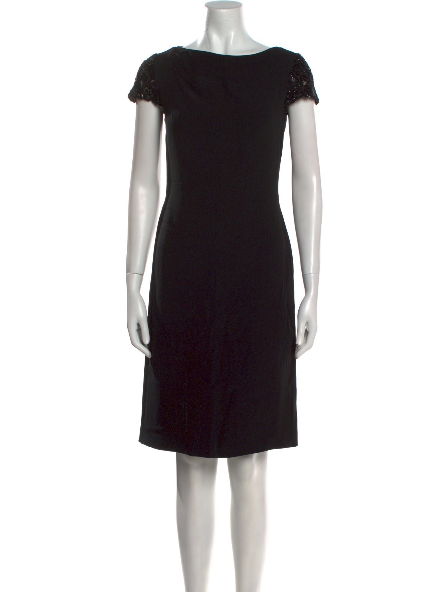 Giorgio Armani Bateau Neckline Knee-Length Dress