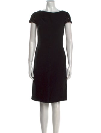 Giorgio Armani Bateau Neckline Knee-Length Dress
