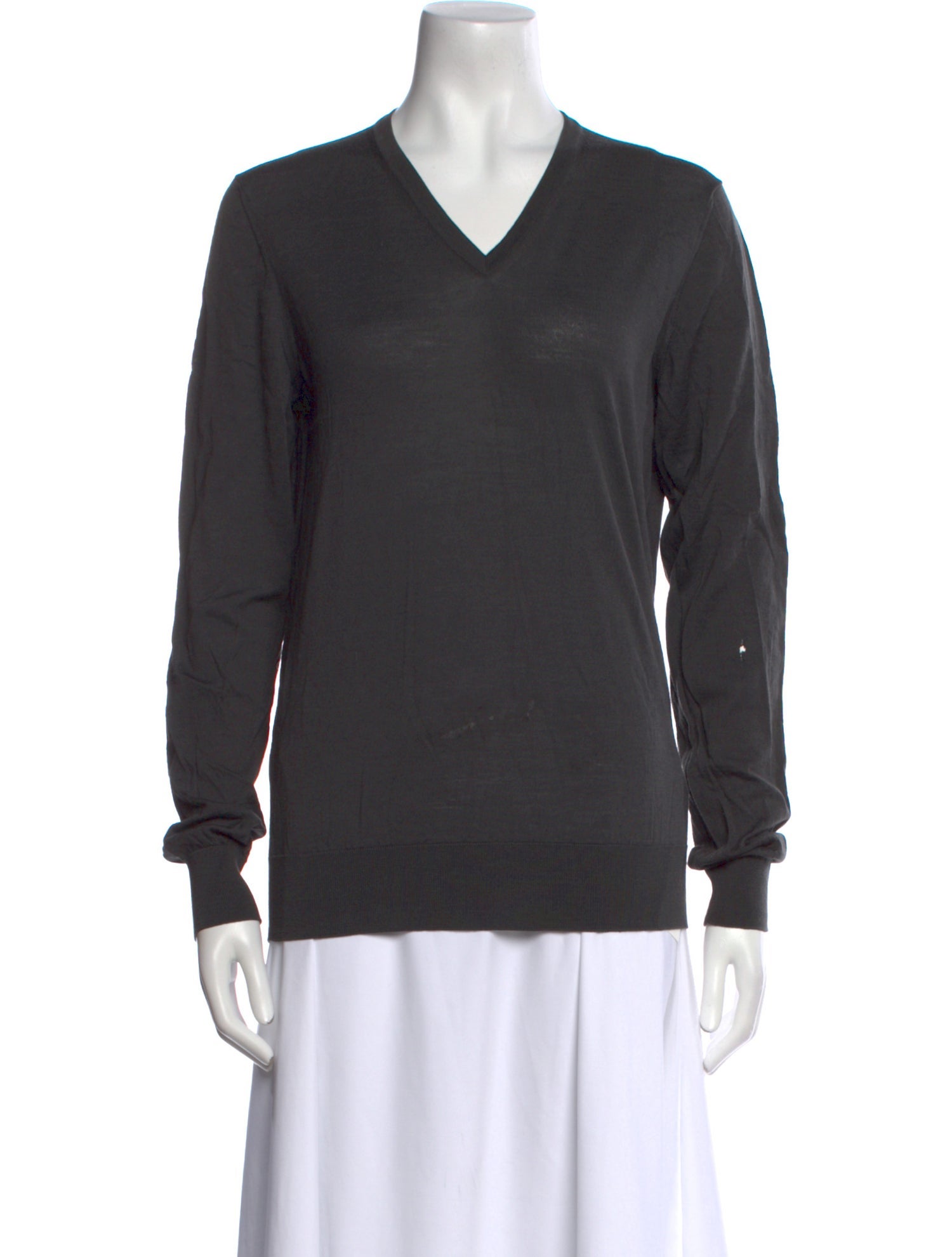 Giorgio Armani Virgin Wool V-Neck Sweatshirt