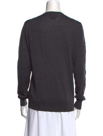 Giorgio Armani Virgin Wool V-Neck Sweatshirt