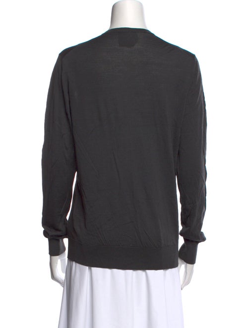 Giorgio Armani Virgin Wool V-Neck Sweatshirt