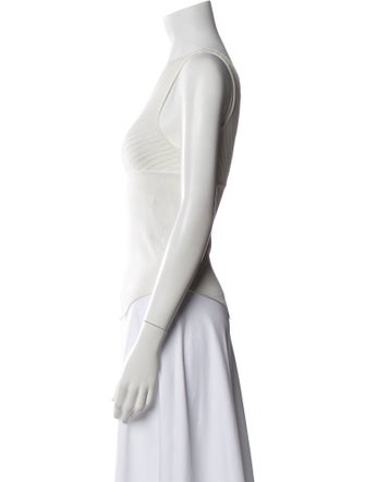 Giorgio Armani V-Neck Sleeveless Crop Top