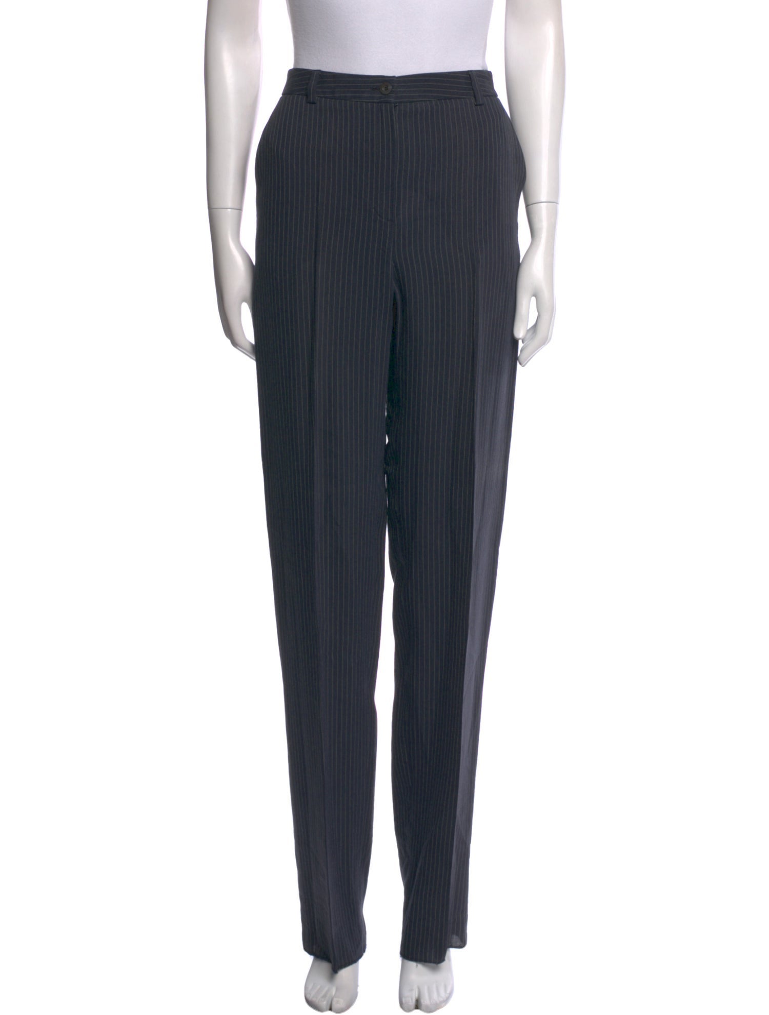 Giorgio Armani Striped Straight Leg Pants