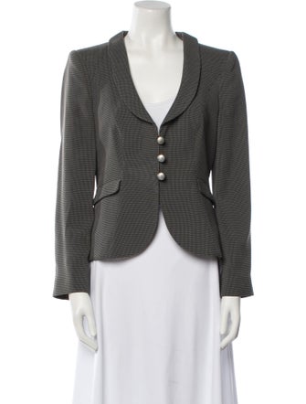 Giorgio Armani Virgin Wool Houndstooth Print Evening Jacket
