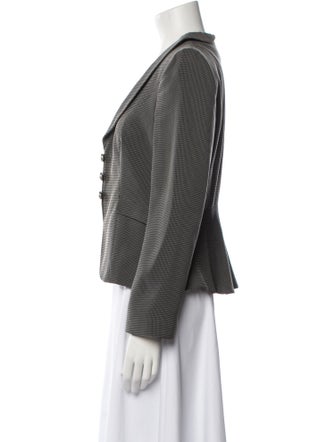 Giorgio Armani Virgin Wool Houndstooth Print Evening Jacket