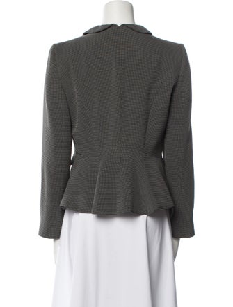 Giorgio Armani Virgin Wool Houndstooth Print Evening Jacket