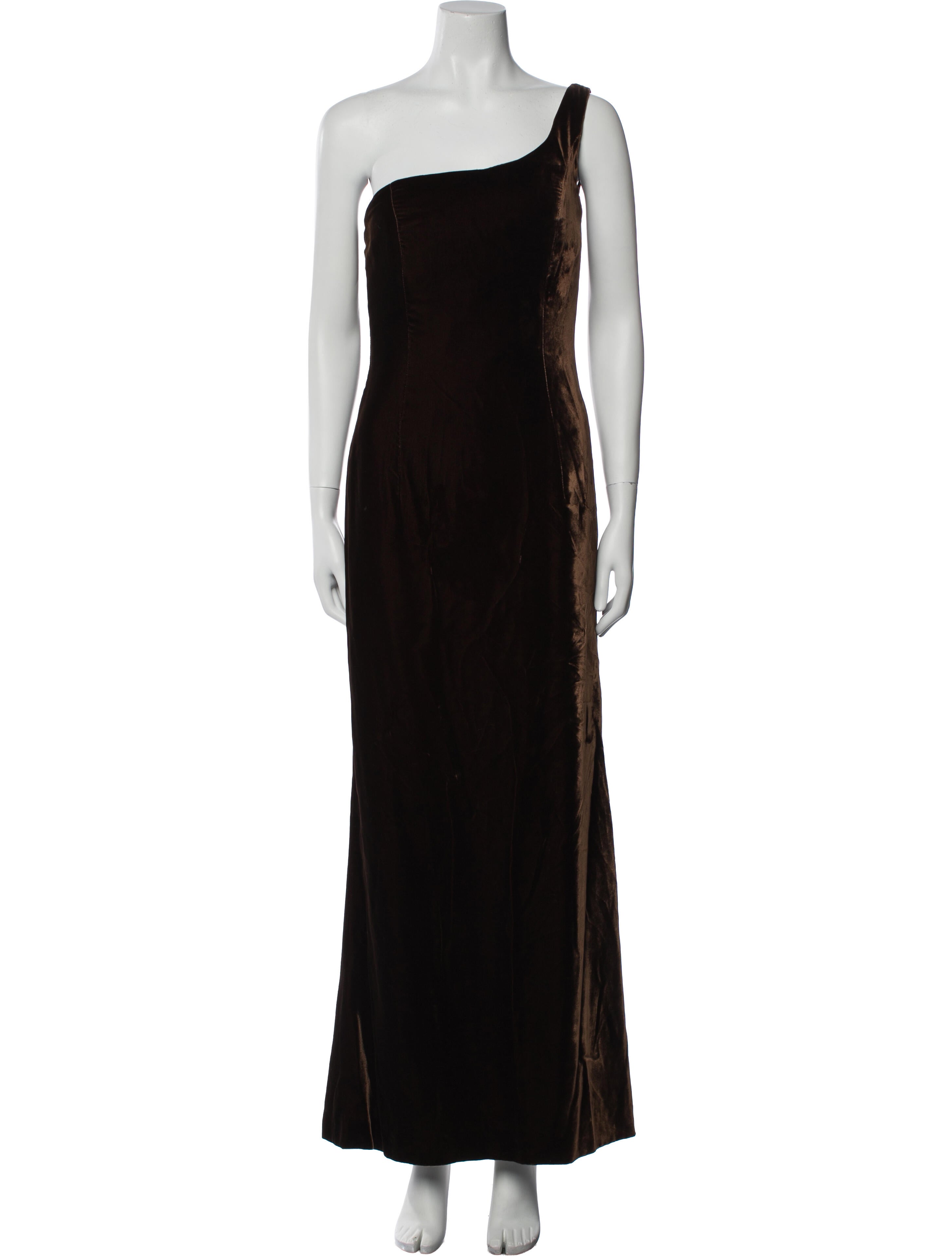 Giorgio Armani One-Shoulder Long Dress