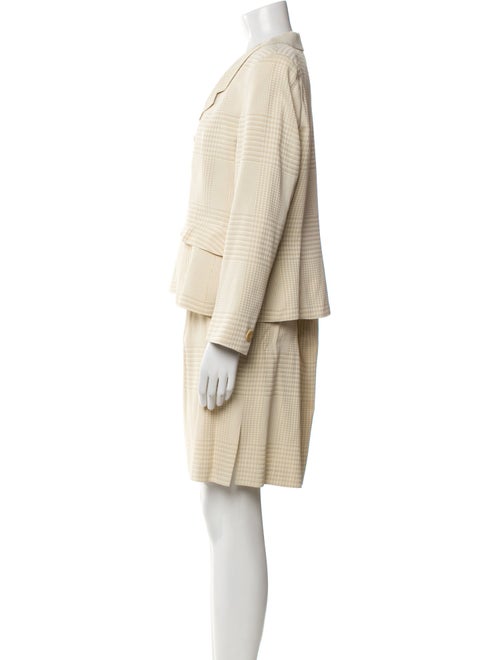 Giorgio Armani Houndstooth Print Skirt Suit