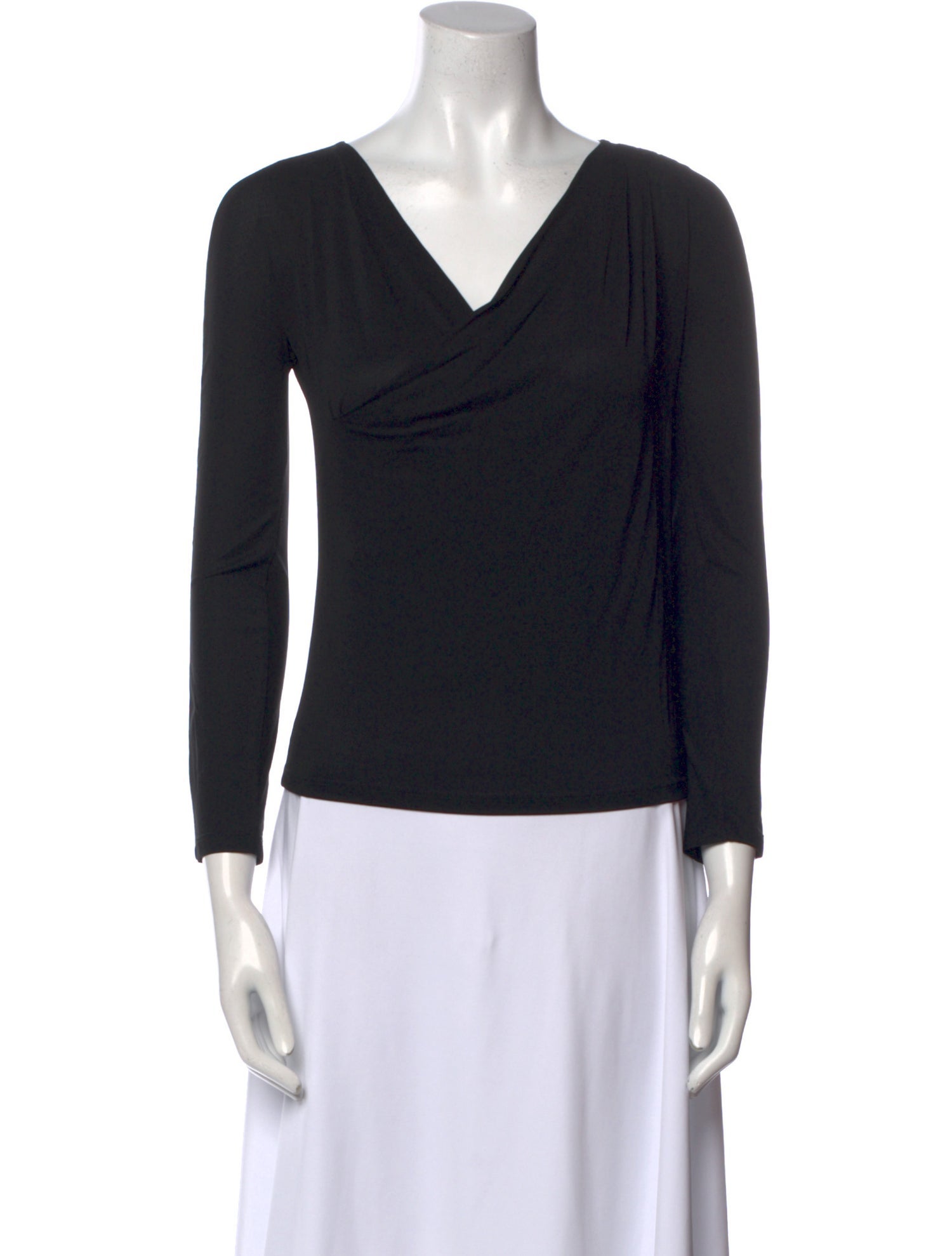 Giorgio Armani Cowl Neck Long Sleeve Top