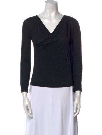 Giorgio Armani Cowl Neck Long Sleeve Top