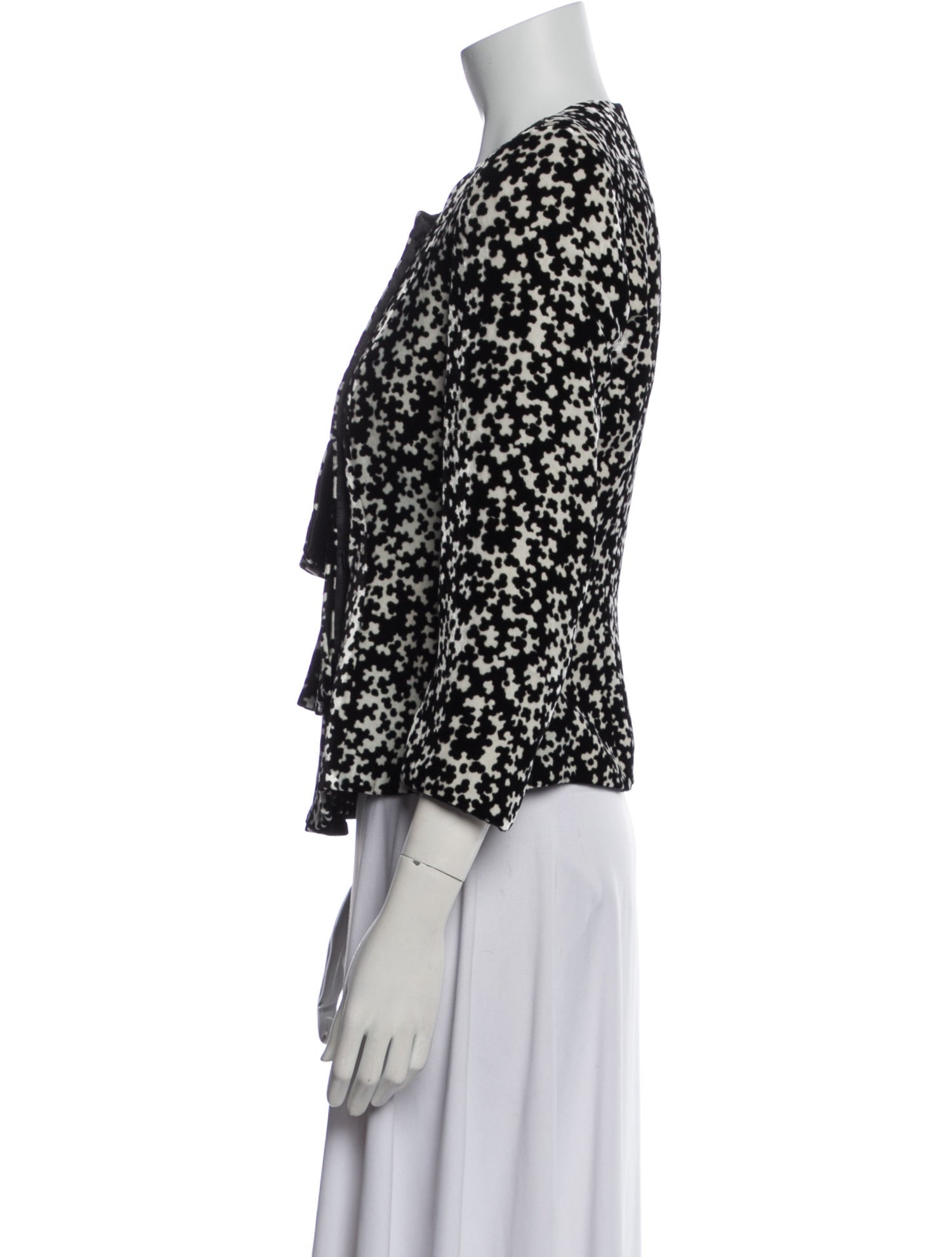 Giorgio Armani Floral Print Crew Neck Blouse