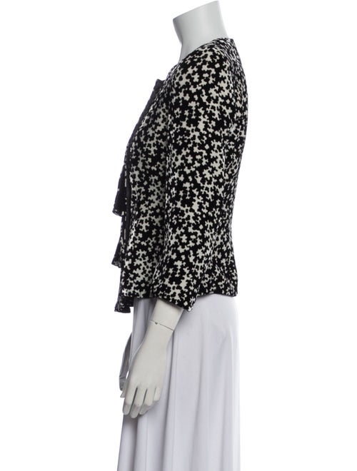 Giorgio Armani Floral Print Crew Neck Blouse