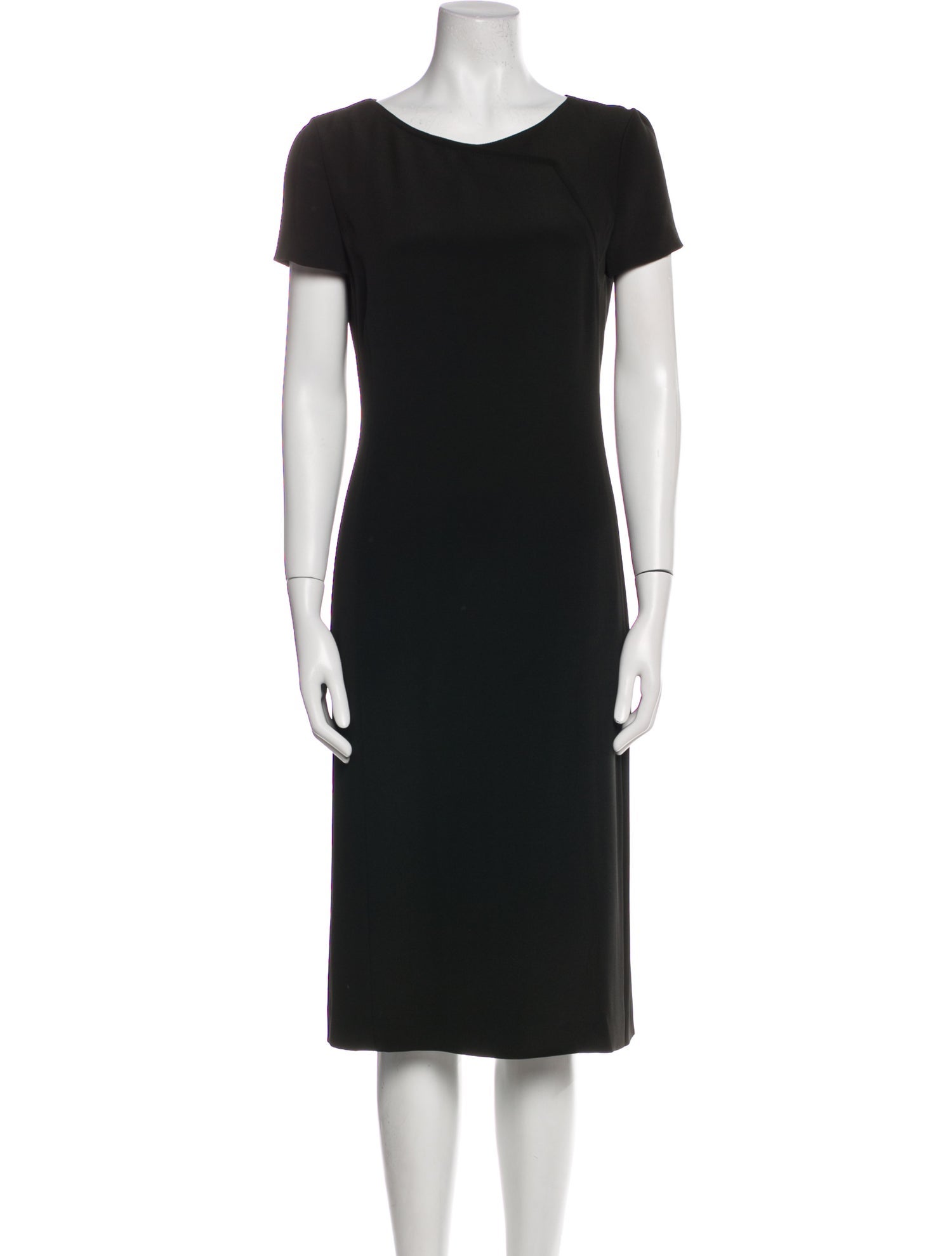 Giorgio Armani Scoop Neck Midi Length Dress