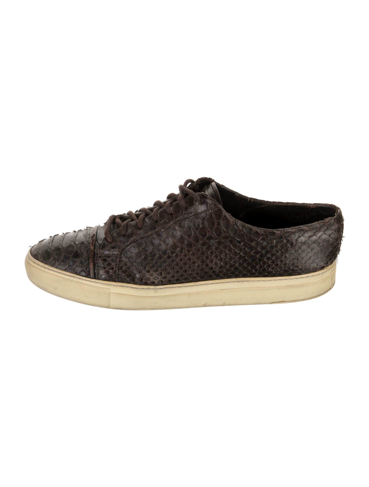 Giorgio Armani Snakeskin Animal Print Sneakers
