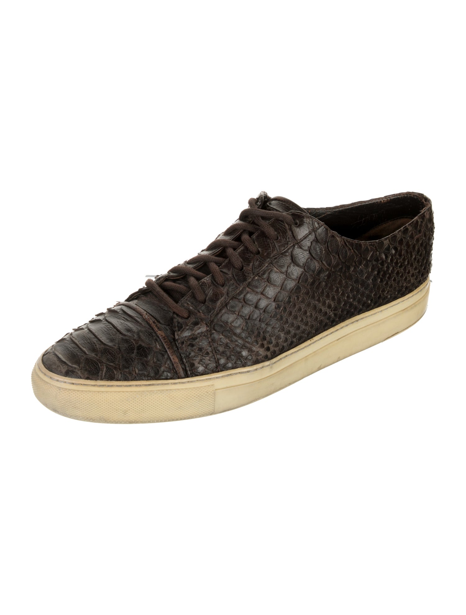 Giorgio Armani Snakeskin Animal Print Sneakers
