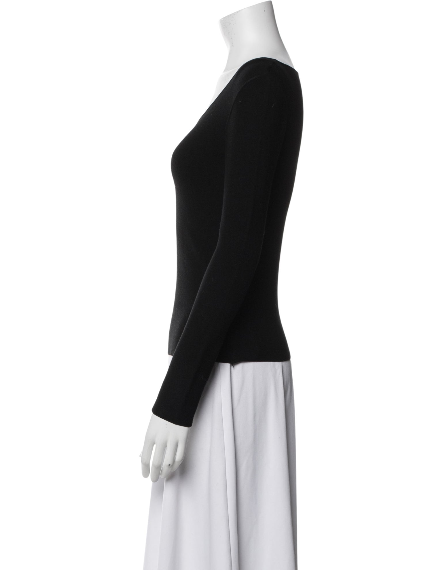 Giorgio Armani Scoop Neck Long Sleeve Top