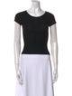 Giorgio Armani Scoop Neck Short Sleeve Crop Top