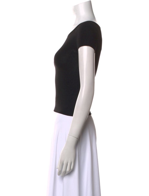 Giorgio Armani Scoop Neck Short Sleeve Crop Top