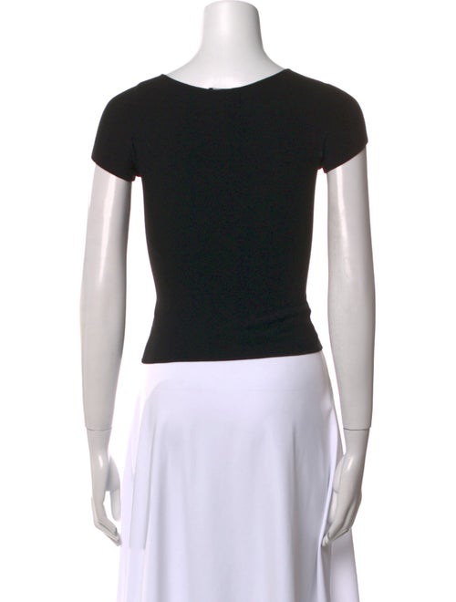 Giorgio Armani Scoop Neck Short Sleeve Crop Top